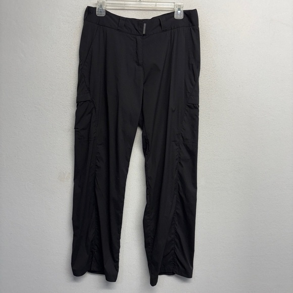 Exofficio Black Cargo Pants Nylon Stretch 12 Wide Leg - Picture 1 of 8